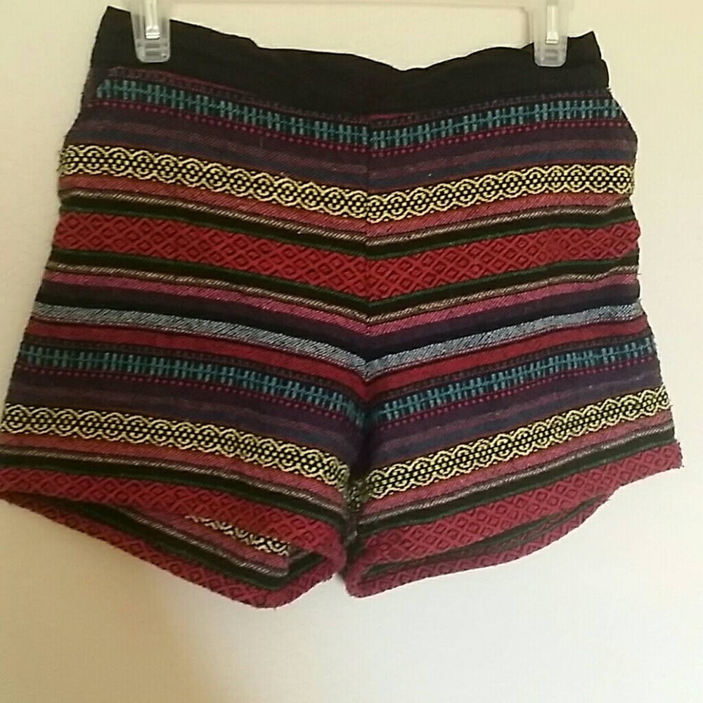 Thai Hill Tribal Shorts in Red